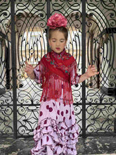 Cargar imagen en el visor de la galería, MANTON MARTINA FRESA CON BUGANVILLA