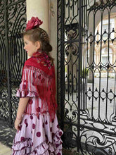 Cargar imagen en el visor de la galería, MANTON MARTINA FRESA CON BUGANVILLA