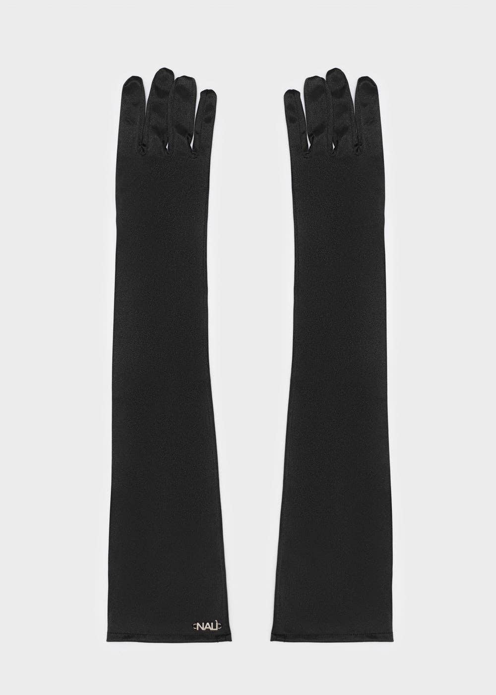 GUANTES LARGOS ELÁSTICOS NEGROS
