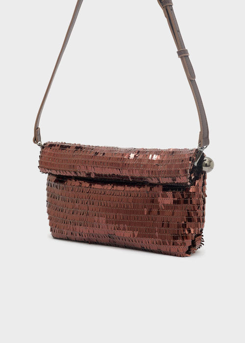 BOLSO BRILLANTE CON LENTEJUELAS BURDEOS