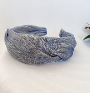 DIADEMA AZUL SEDA