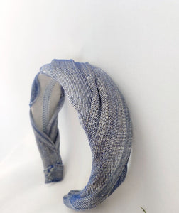 DIADEMA AZUL SEDA