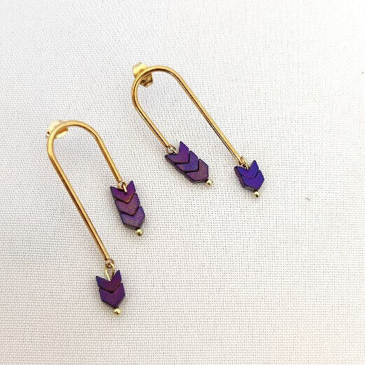 PENDIENTES  ESPIGA BEGONIA