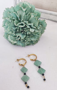 PENDIENTES DOBLE ROMBO
