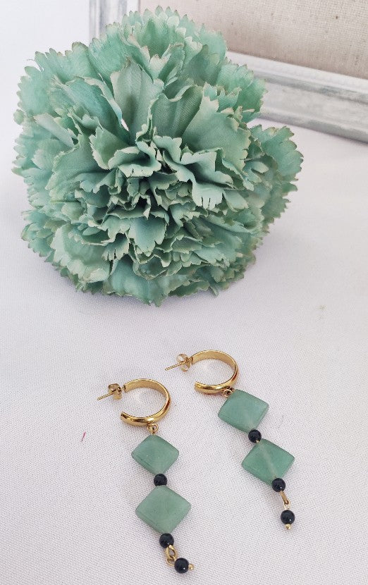 PENDIENTES DOBLE ROMBO