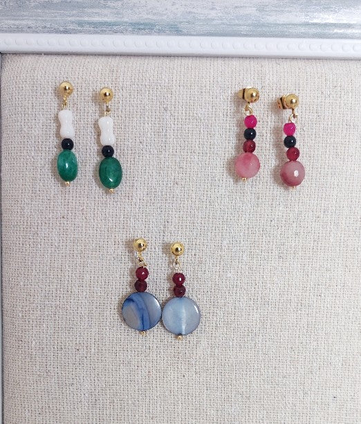 PENDIENTES NIÑAS PIEDRA