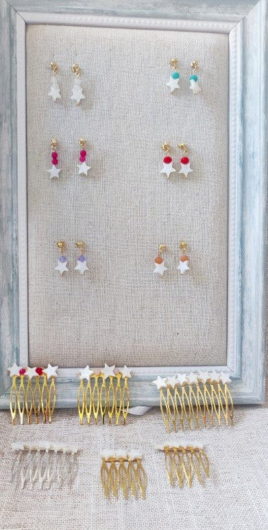 PENDIENTES ESTRELLA NACAR