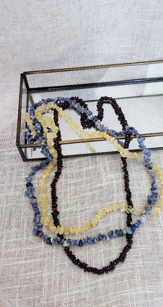 COLLAR  PIEDRAS NATURALES MAR