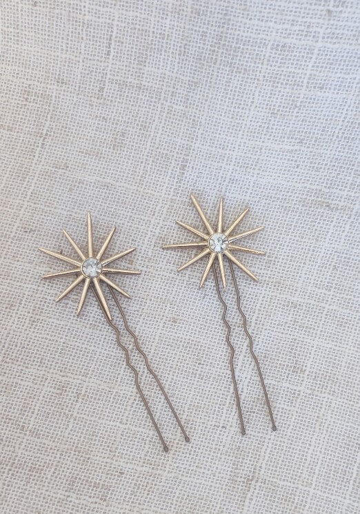 DUO ESTRELLAS PUNTA DORADO