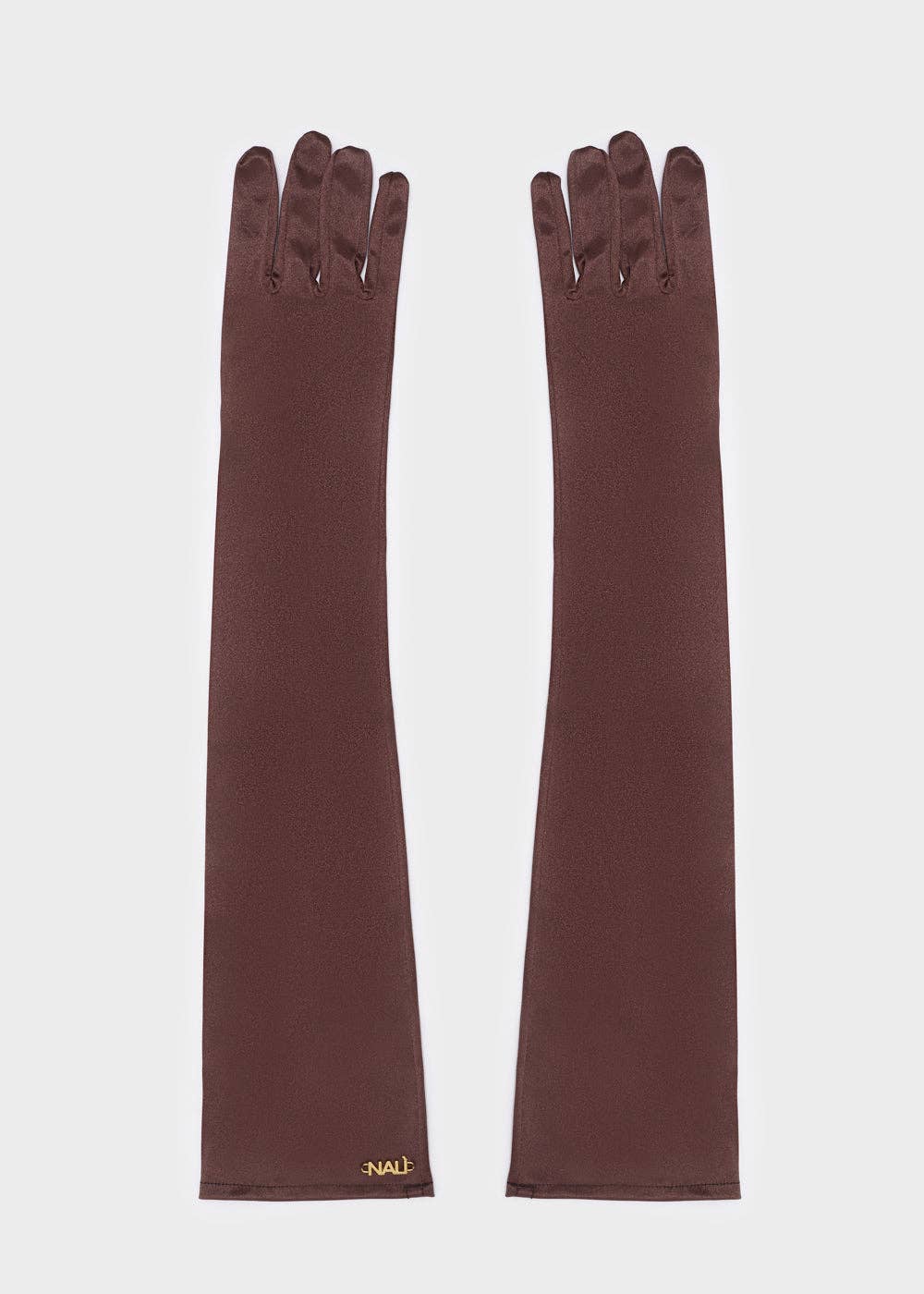 GUANTES LARGOS ELÁSTICOS ELEGANTES MARRON