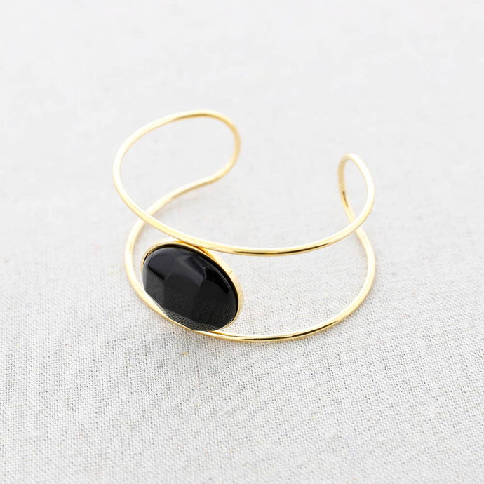 BRAZALETE DOBLE PIEDRA CENTRAL