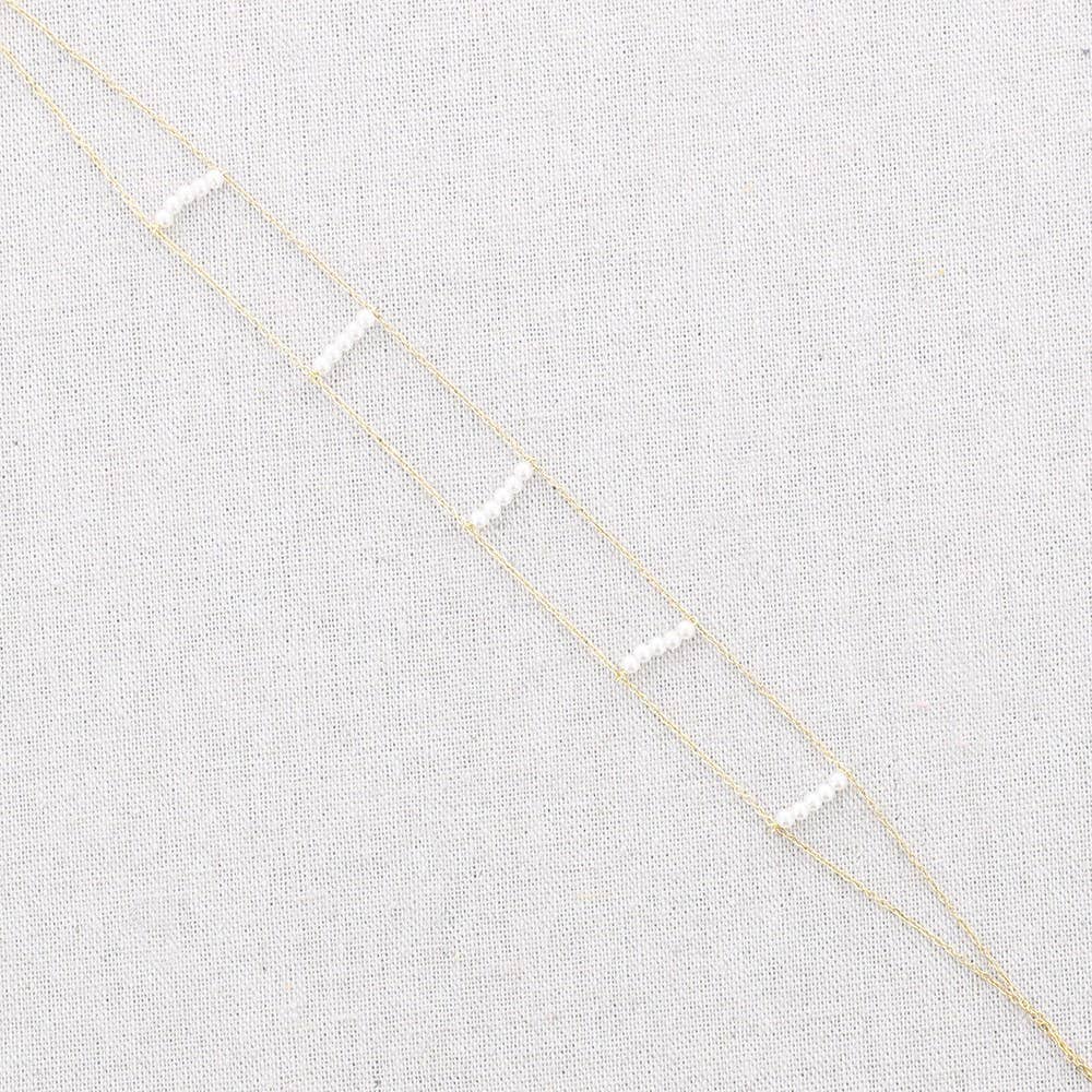 CHOKER ACERO DOBLE PERLA