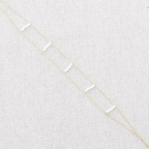 CHOKER ACERO DOBLE PERLA