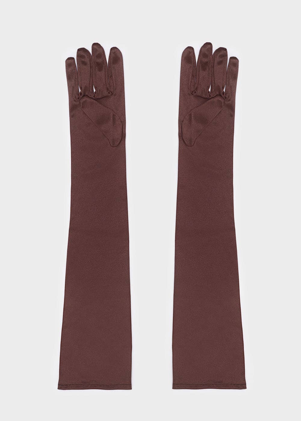 GUANTES LARGOS ELÁSTICOS ELEGANTES MARRON