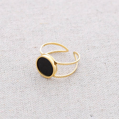 ANILLO ACERO PIEDRA
