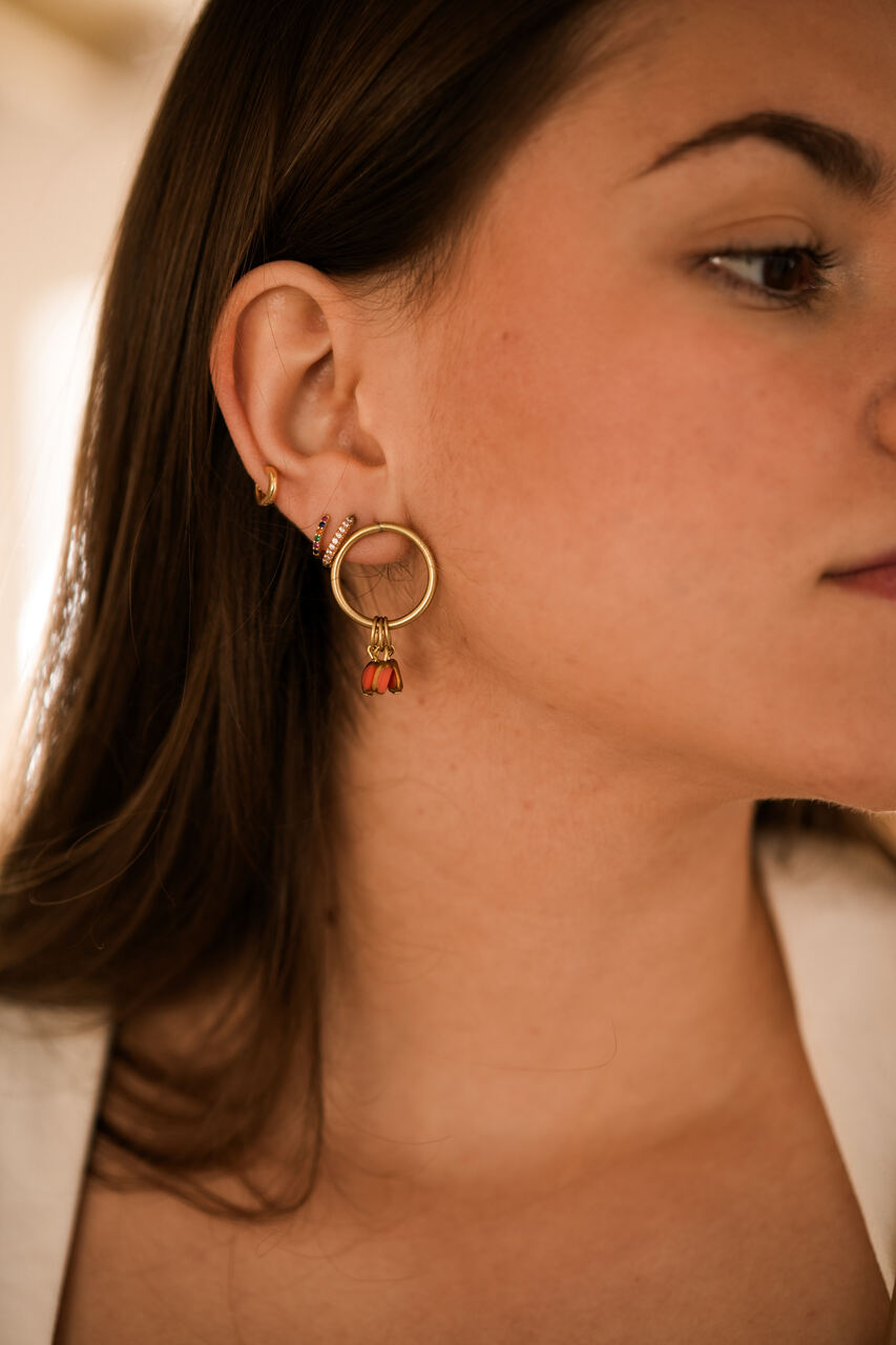PENDIENTES ARO Y PIEDRA