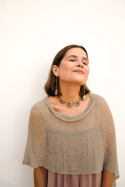 CHOKER PERLA NACAR GRIS