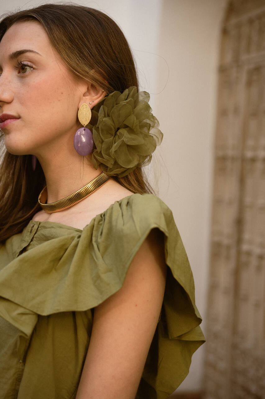 BROCHE FLOR TELA