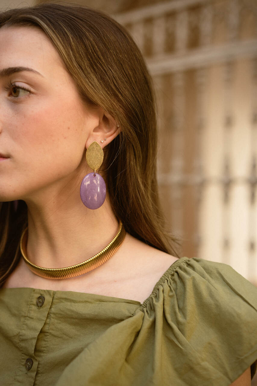 PENDIENTES HOJA DE LATÓN