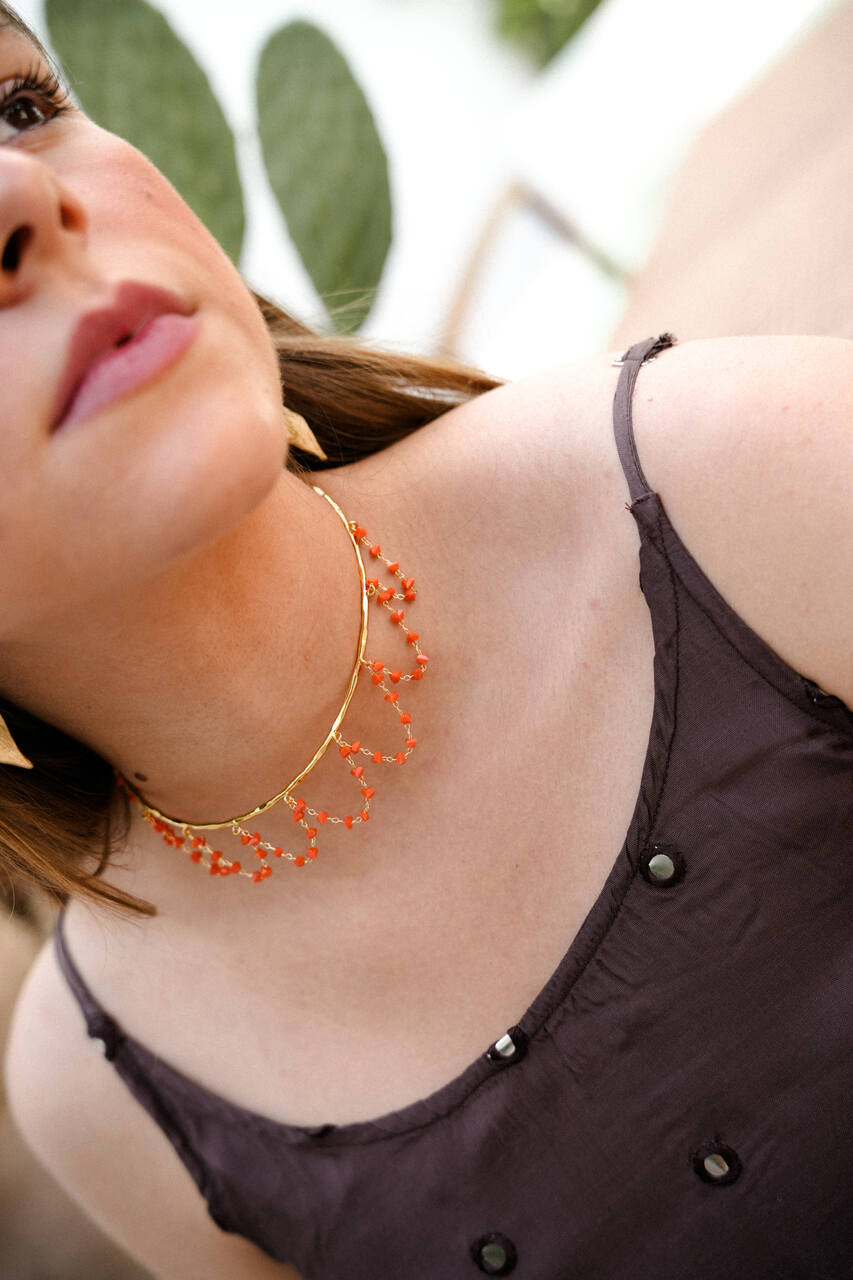 CHOKER  CADENA CORAL