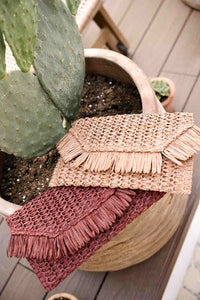 CARTERA RAFIA TEJA