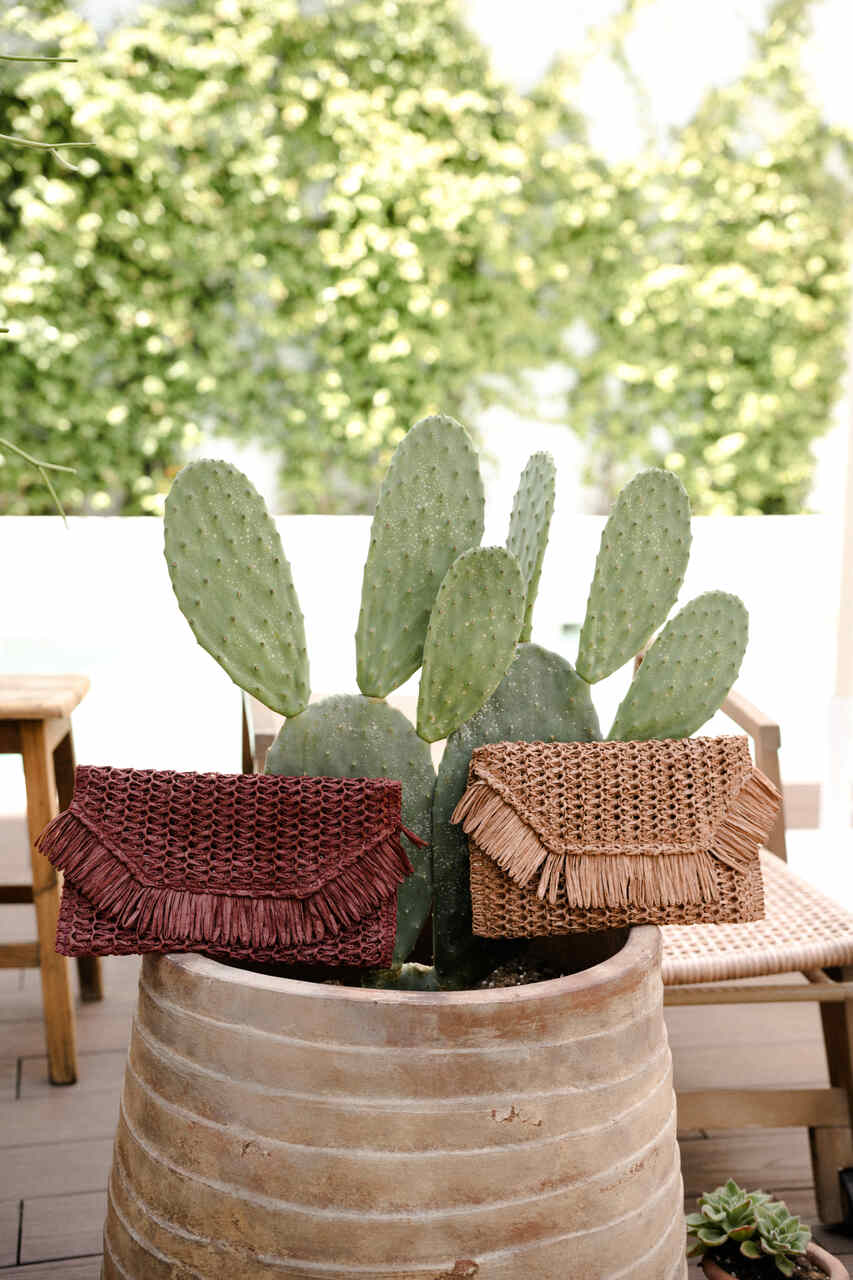 CARTERA RAFIA TEJA