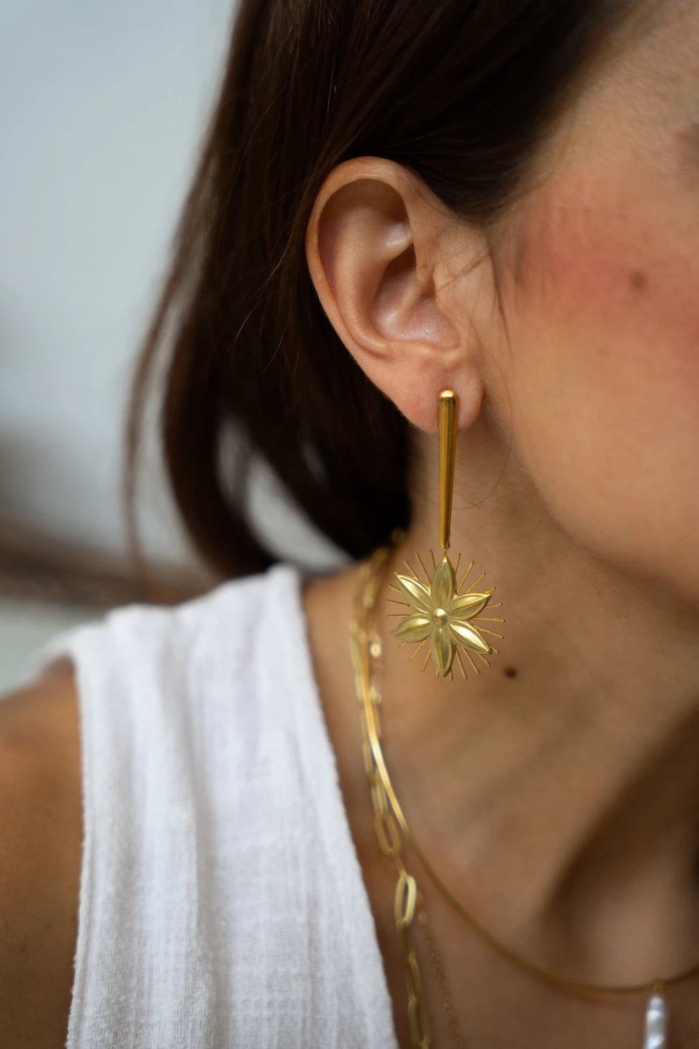 PENDIENTES ROSETON LOTO