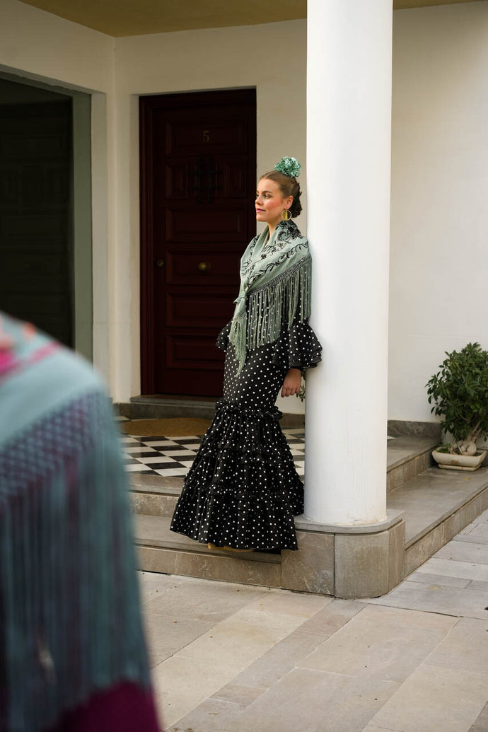 MANTON GABRIELA VERDE VIEJO