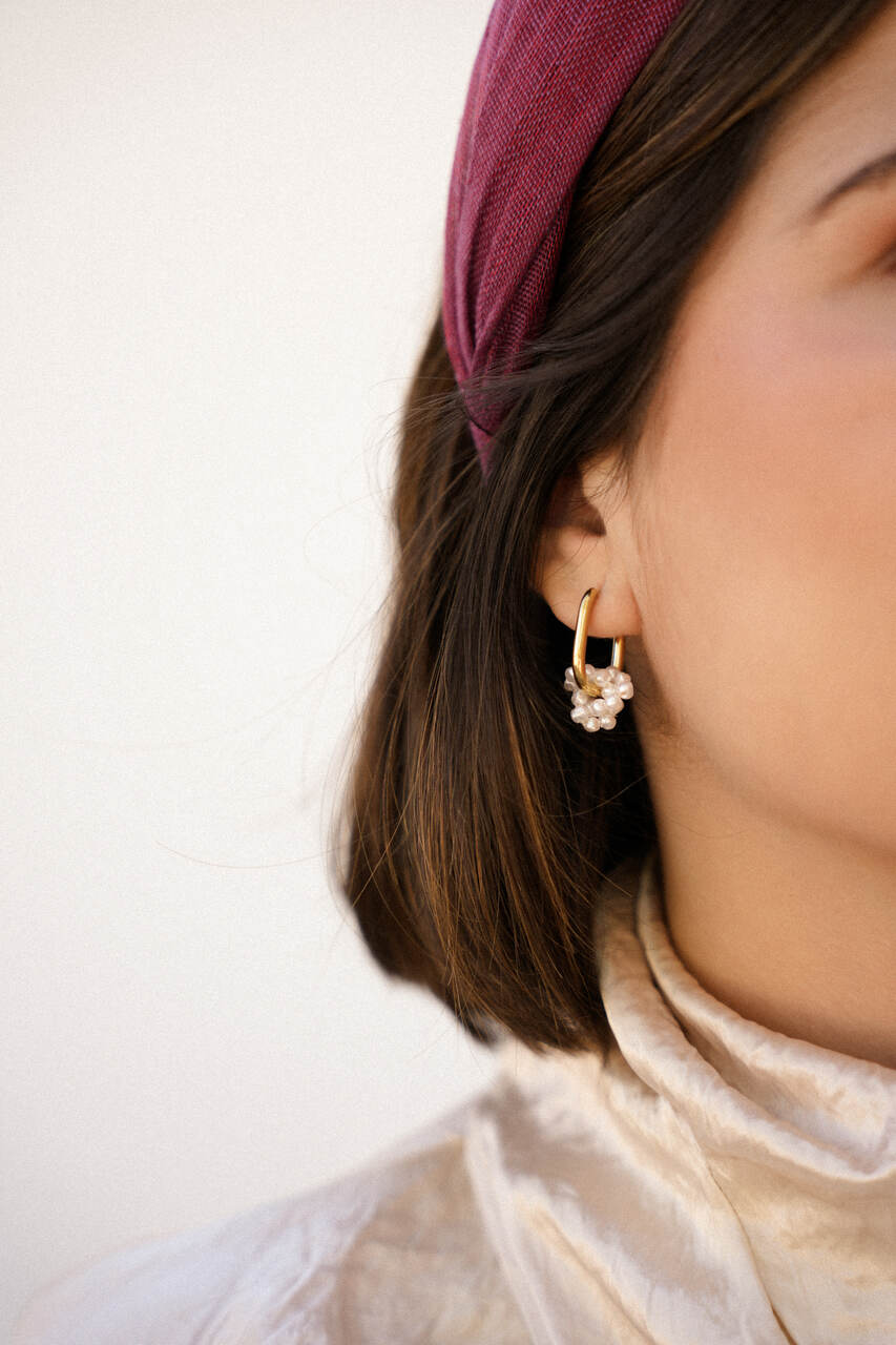 PENDIENTES ARO PERLITAS