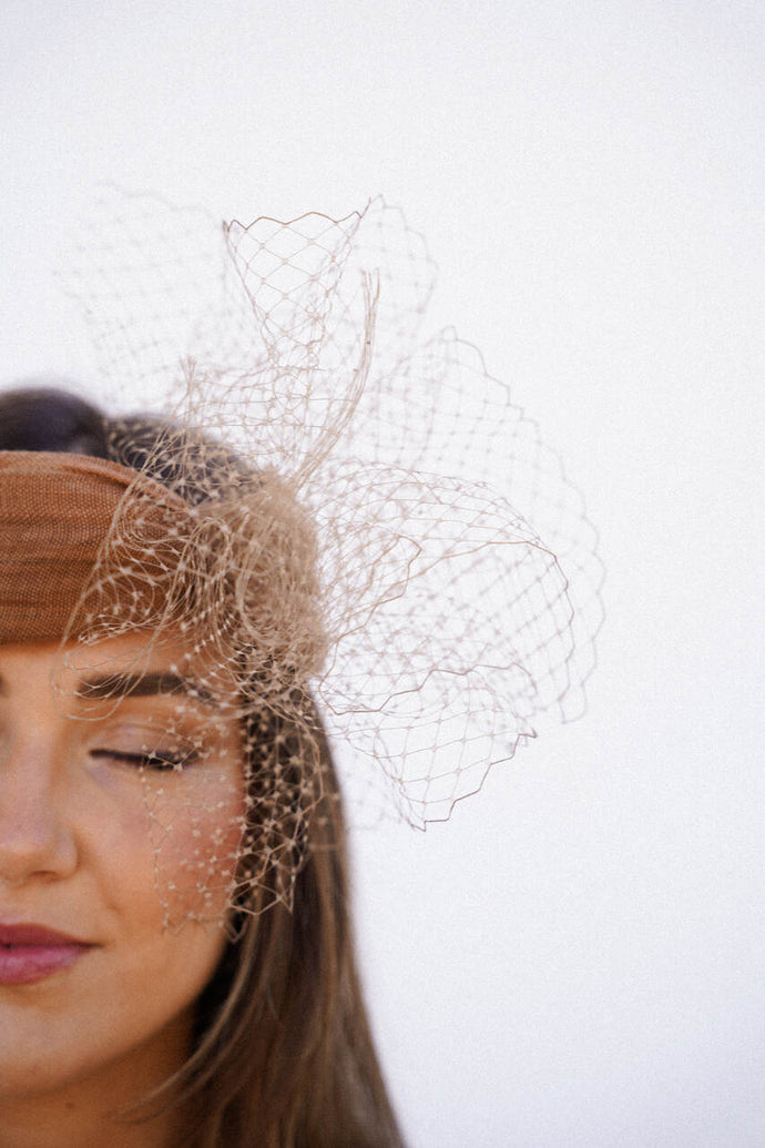 TURBANTE MARRON COBRIZO