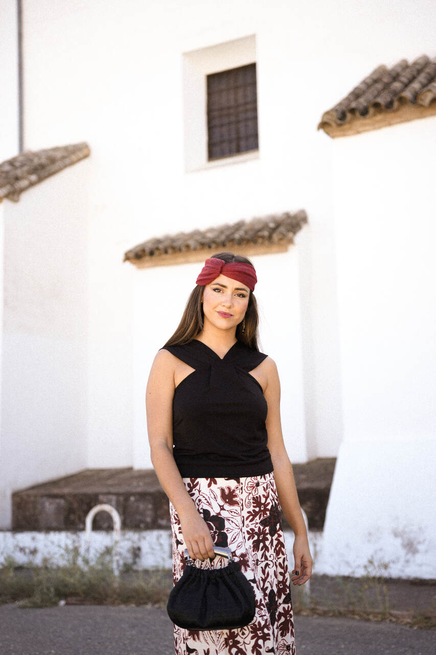TURBANTE BANDA VINO
