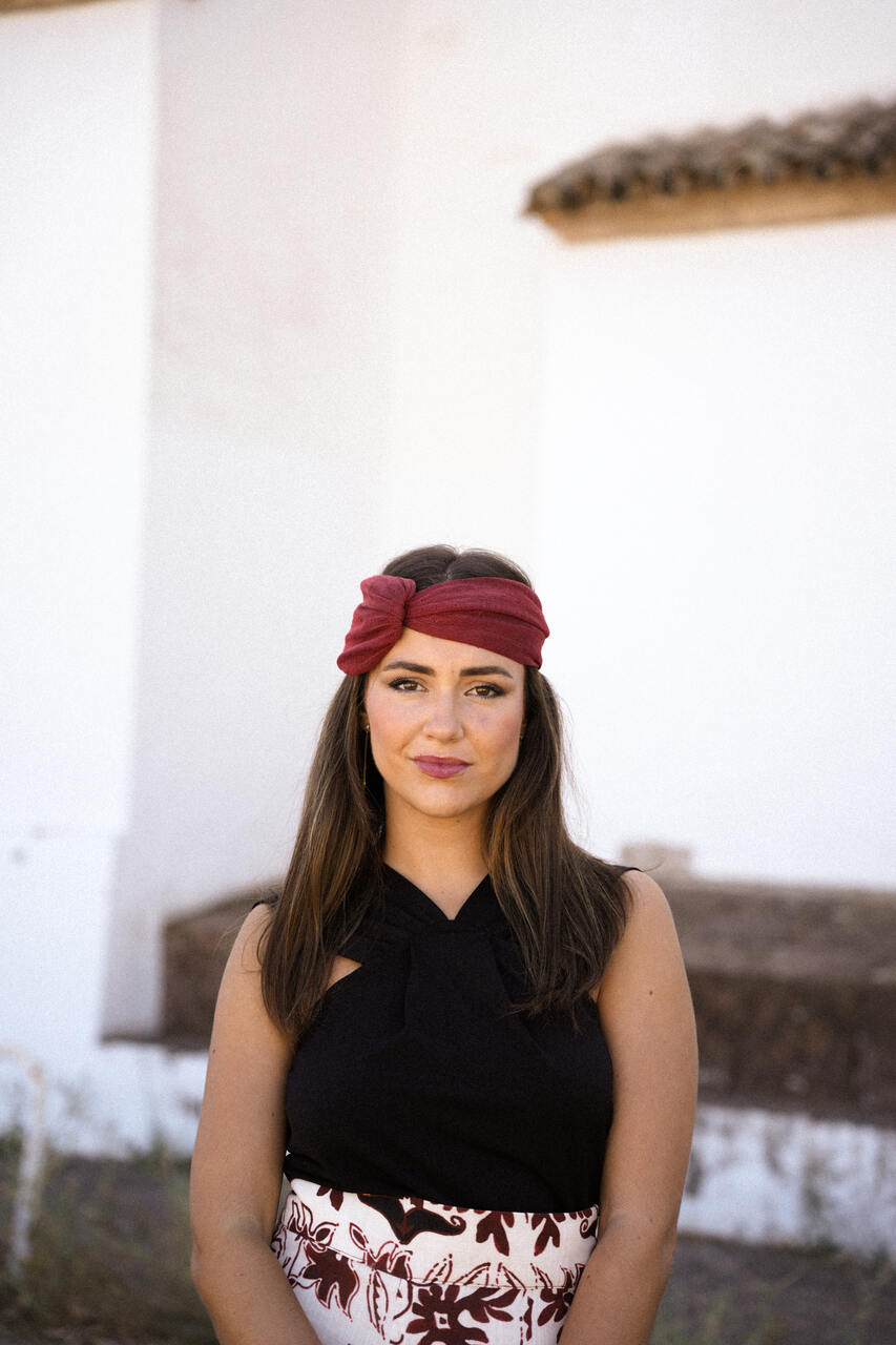 TURBANTE BANDA VINO