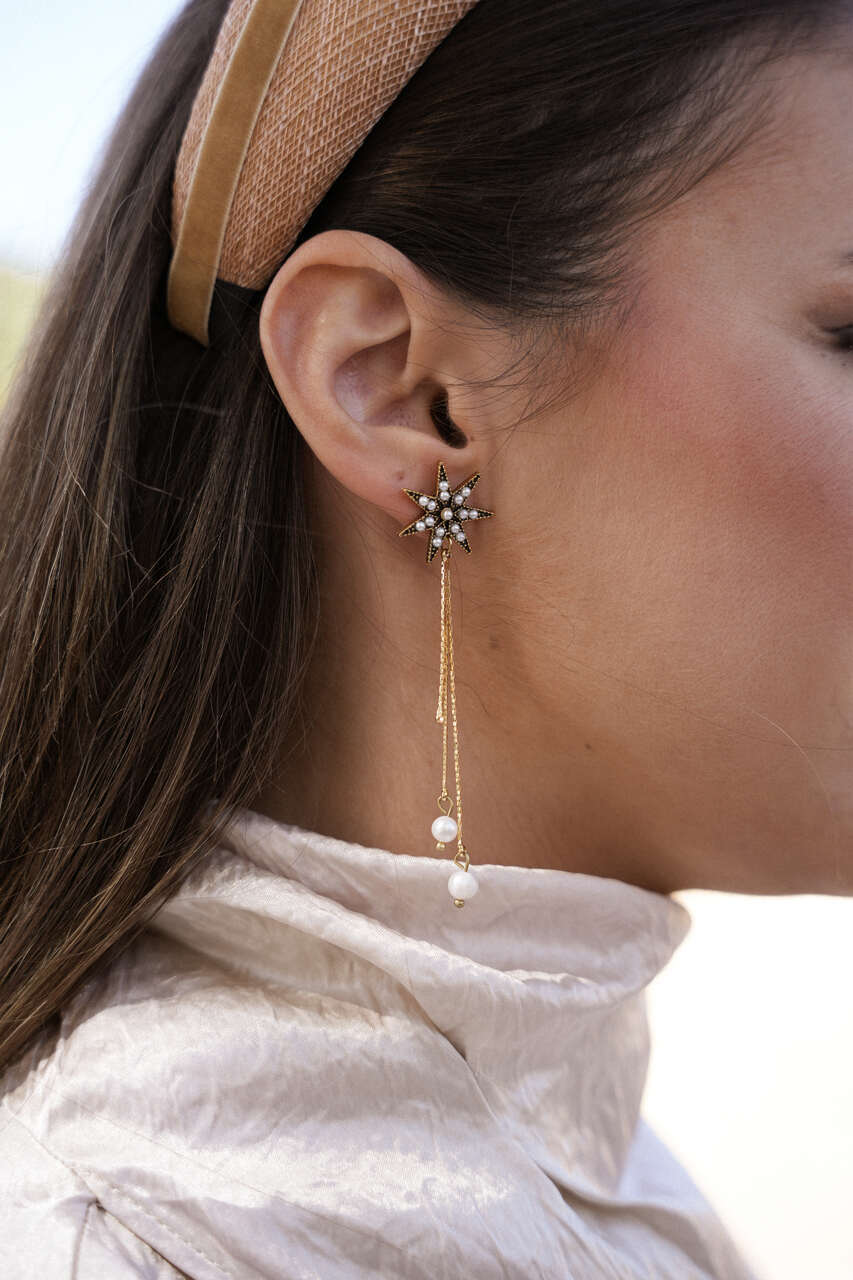 PENDIENTES ESTRELLAS PERLADAS