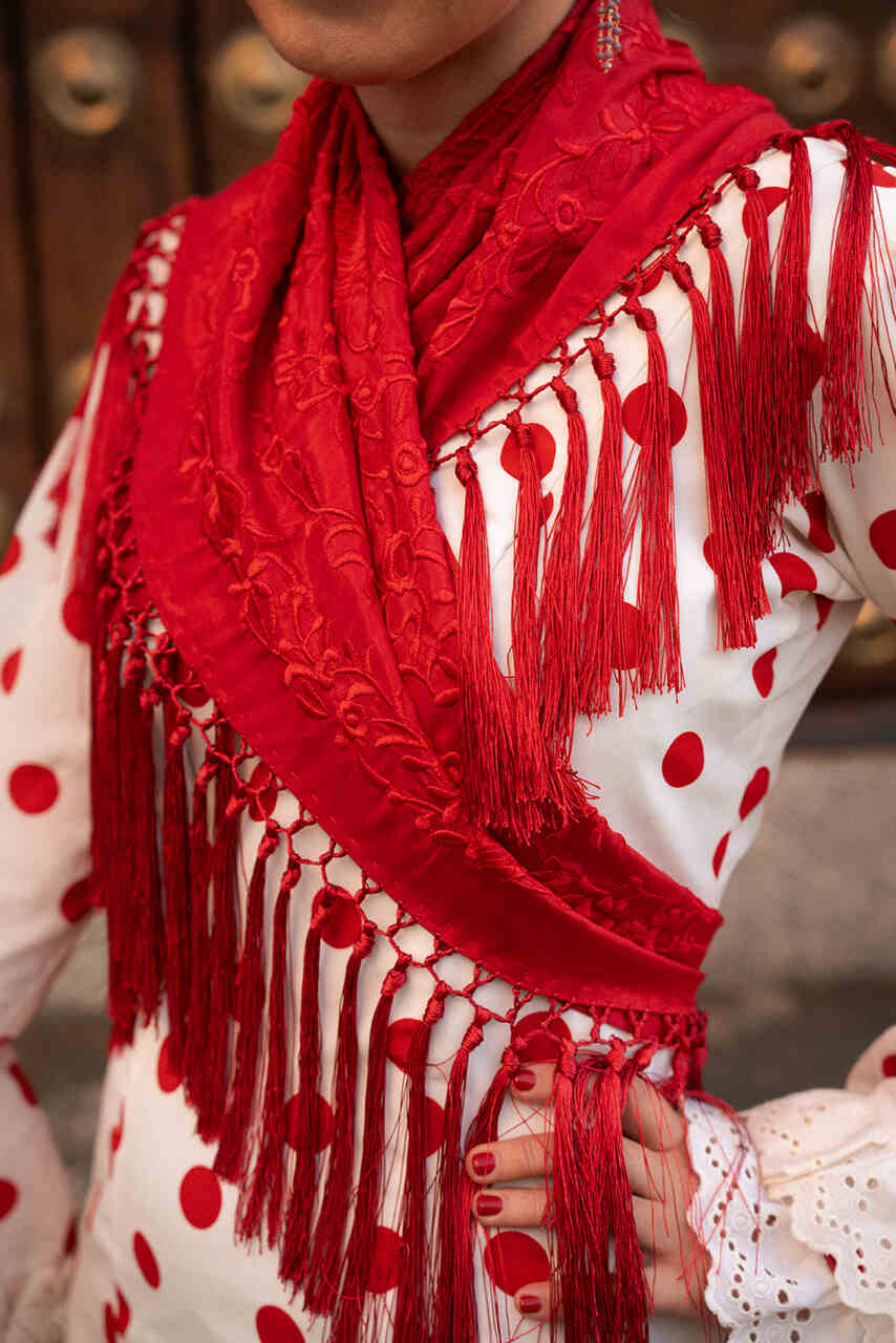 MANTON LISO ROJO
