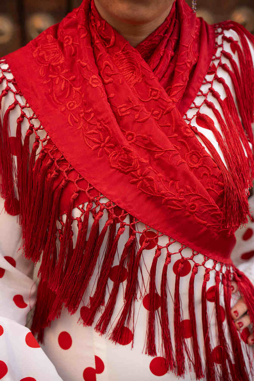 MANTON LISO ROJO