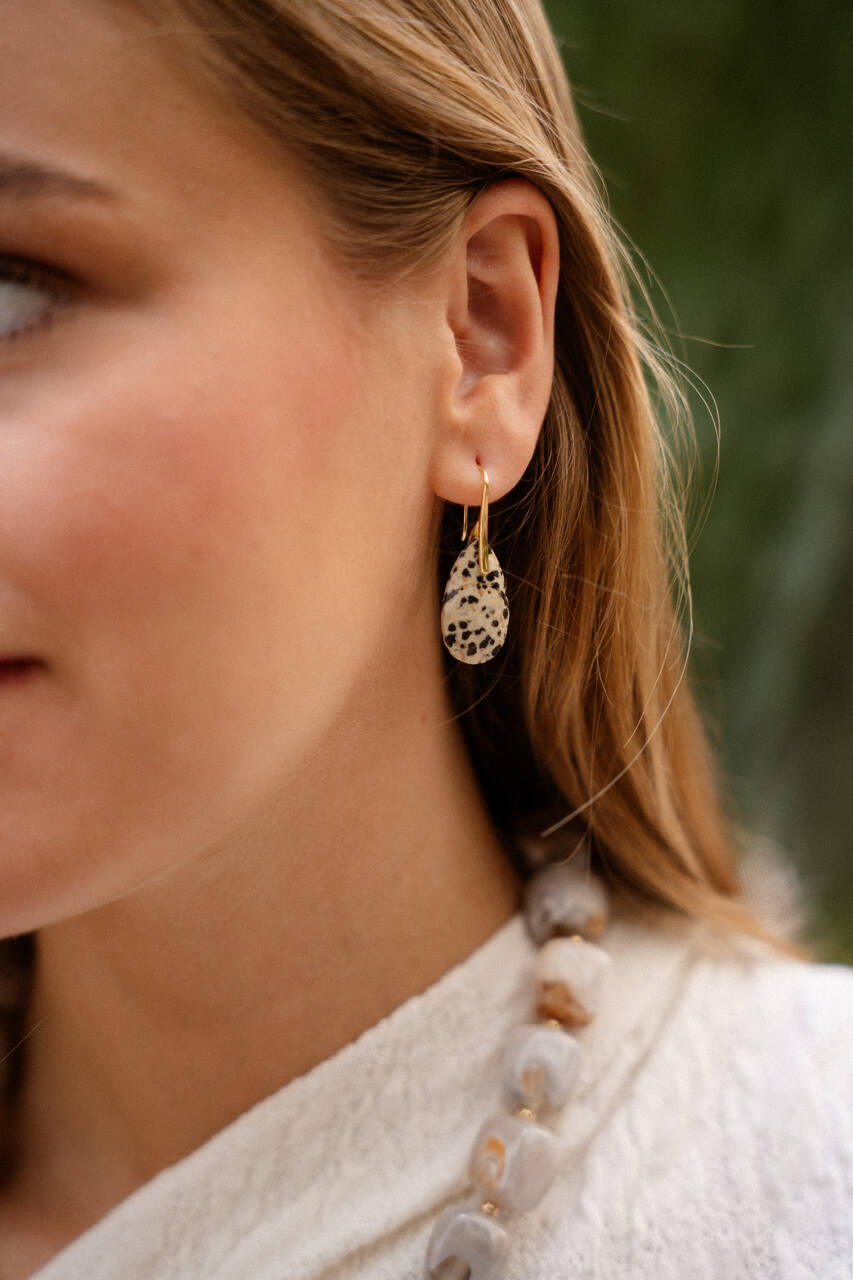 PENDIENTES GOTA PIEDRA