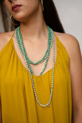 COLLAR LARGO PIEDRAS CUADRADAS