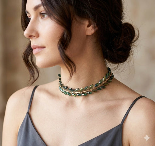 CHOKER VERDE OLIVO