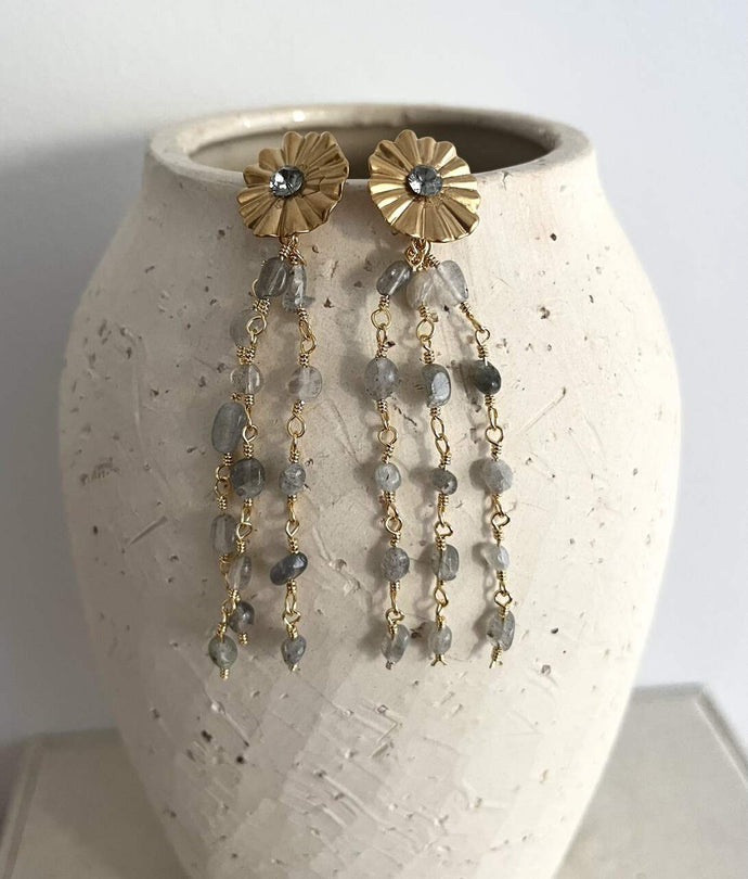 PENDIENTES GRIS MOON