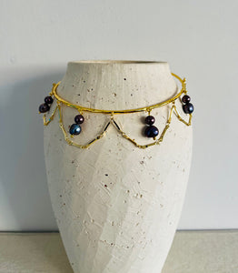CHOKER  GREY &VINE