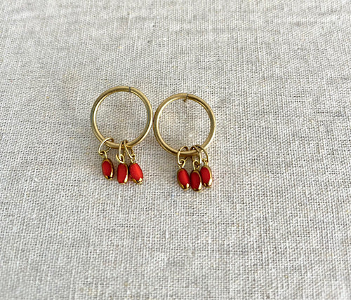 PENDIENTES ARO Y PIEDRA