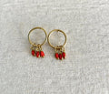 PENDIENTES ARO Y PIEDRA