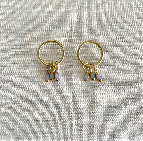 PENDIENTES ARO Y PIEDRA