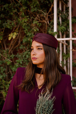 TURBANTE BANDA VINO
