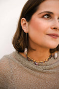PENDIENTES PERLA NACAR GRIS