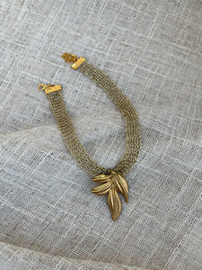 GARGANTILLA CHOKER MAYA HOJA