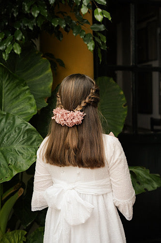 TOCADO DE HORTENSIAS ROSA VIEJO PETALO PEQUEÑO