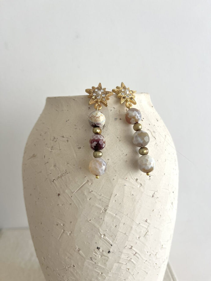 PENDIENTES ESTRELLA CARAMEL