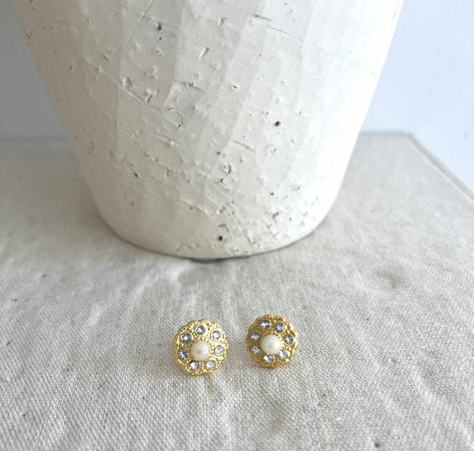 PENDIENTES ROSETON PERLA