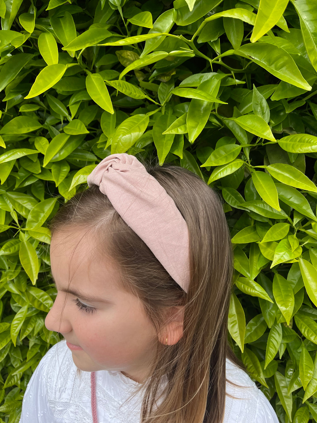 DIADEMA LINO ROSA EMPOLVADO